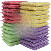 10-50Pcs Magic Steel Wire Sponges Wipe Non-stick Oil Brush Double Sided Cleaning Cloth Kitchen Dishcloth Scouring Rag Clean Tool
