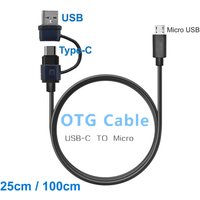 2 in 1 USB A C To Micro Fast Charging Data Cable Type C Male To Micro USB Male Quick Charger Adapter for Hwawei Samsung Xiaomi