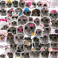 AliExpress NONE 56PCS Sad Hamster Meme Cute Mouse Fun Pattern Sticker Aesthetic Kawaii Decals Cute Cartoon Laptop Luggage Bicycle Diary Stickers