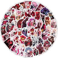 AliExpress NONE 100PCS Anime Hazbin Hotel Waterproof Graffiti Stickers for Helmet Bicycle Hand Account Pencil Case Decals LanLanStickersWorld