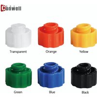 100/200pcs Multiple Colors Luer Lock Glue Syringe Stopper Cap PP Screw Syringe Barrels Plug