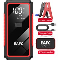 Démarreur de voiture EAFC 3000A/1000A, batterie de secours portable 12V, booster de batterie, 3000A pour moteurs essence jusqu'à 6,0L et diesel jusqu'à 4,0L, 1000A pour moteurs essence jusqu'à 3,0L