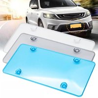 License Plate Privacy Cover Camera Blocker Transparent License Plate Frame Car License Plate Tinted Tag Shield Cover