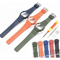 Strap + Case For Casio g-shock DW-5600/5000/5025/5030 GW-B5600 G-5600E GW-M5610/M5600 GLX-5600 GB-M5600B TPU Watchband Bracelet
