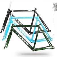 AliExpress NONE 2025 NEW Tsunami Fixed Gear Bike Frame SNM100 Aluminum Alloy Bicycle Frameset Fixie Single Speed With Fork And Headset