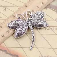 5pcs Charms dragonfly 60x58mm Tibetan Silver Color Pendants Antique Jewelry Making DIY Handmade Craft