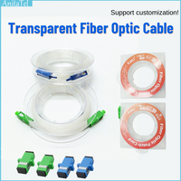 SC UPC APC Indoor Transparent Fiber Optic Cable G657A2 Invisible Singlemode Single Core Jumper