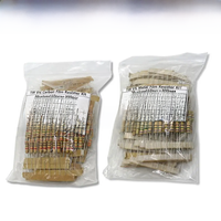 150PCS 300PCS Resistor Kit 1W 2W 3W 5W 5% 30Kinds X 10PCS Carbon Film Resistance 0.1-750 ohm Set 1k-820K 30Kinds X 5PCS hjxrhgal