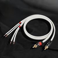 DIYLIVE 4N OFC Pure Copper RCA Audio Connection Line Single Lotus Speaker Line Subwoofer with Satellite Box Compatible