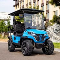 Dylante 2 4 6 Seats Electric Lifted Golf Cart Hunting Buggy Car 2 Row Golf Cart With Rain Cover