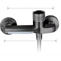 Copper mixed water bathtub faucet, waterfall, small body, wall-mounted installation, hot and cold faucet