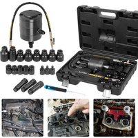 Pneumatisches Diesel-Injektor-Abziehwerkzeug-Set mit 19 Adaptern, Druckluft-Abzieher zum Entfernen festsitzender Kraftstoffinjektoren, Motorreparatur-Kit für Dieselfahrzeuge, geeignet für Bosch,