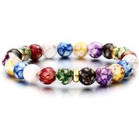 Bracelets Women Healing Tiger Eyes Amethyst Gemstone 7 Chakra Beads Bangles Yoga Stone Gift for Couple Items Jewelry Lady