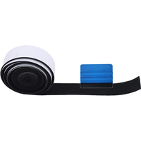 Carbon Fiber Vinyl Squeegee Spare Suede Fabric Cloth Car Wrap Tool Window Tint Scraper No Scratch Protector Edge