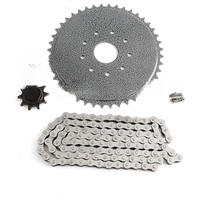 AliExpress NONE 415 chain 110 chain link with sprocket and drive sprocket suitable for 49cc 60cc 66cc 80cc electric Bicycle Parts
