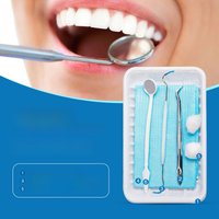 5/10/20 Sets Disposable Dental Care Set include Dental tweezers Tray Dental Mirror Dental Probe Dental Bib Cotton Ball