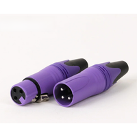1pc XLR Jack Colorful 3Pin Male/Female Plug Audio Cable Connector Adapter Solder Type Microphone Cannon Terminal
