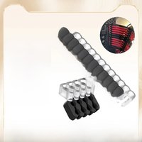 TEUCER 16pcs Cable Comb Organizer for 3.5mm PVC PC Power Cables Wiring 8-pin/24-pin Computer Cable Manager Clamp Clips