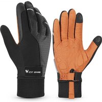 AliExpress West Biking WEST BIKING Winter Long Finger Cycling Gloves Non-slip Shock-absorbing Touch Screen Warm Glove Outdoor Sport MTB Road Bike Glove