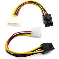 New High Quality 4 Pin Molex to 6 Pin PCI-Express PCIE Video Card Power Cable