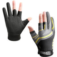 AliExpress NONE Fishing Cycling Gloves Men Summer Three Finger Cut Gloves for Fishing Sun Protection Male Anti-Slip Drive Breathable Thin Gloves