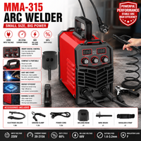 MMA-315 Mini ARC Schweißgerät 220V Tragbarer Elektrodenschweißer, 20-315A IGBT Inverter-Schweißgerät für 1,6-3,2mm Elektroden Heimwerker DIY