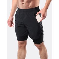 AliExpress Lixada Men 2 in 1 Running Shorts Quick Drying Breathable Active Training Exercise Jogging Marathon Cycle Shorts