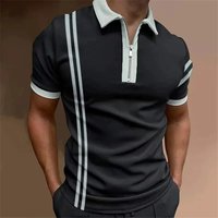 Short Sleeve Fashion Striped Pattern Men's Polos T-Shirts Summer 3D Printed Street Simple POLO Tee 6XL Plus Size Casual Tops