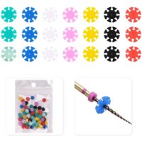 ELIAJH 100 Pcs Root Canal Files Stopper Disinfection Marking Circle Dental Mark Ring Counting Rubber Stopper