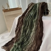 VREOVOR Gradual Change Scarf Gray Men and Women Color Matching Autumn and Winter Feel Long Folds Thin Shawl Versatile