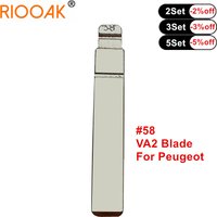 10pcs Uncut Flip Remote Key Blade #58 VA2 For Citroen C4 Sega Triumph For Peugeot 307 308 407 408 Renualt