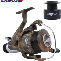 MIFINE TELE CARP Double Brake Fishing Reels with Mono Line Spinning Wheel 5.2:1 High-Speed Gear Ratio Spare Spool 3000-6000