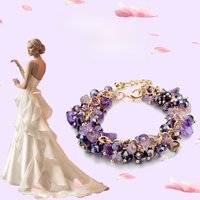 AliExpress rinhoo Bohemian Trendy Popular Irregular Natural Stone Bracelets For Women Crystal Gravel Link Chain Charm Handmade Bracelet Jewelry