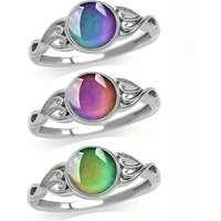 Moon Stone Color Changing Mood Ring, Fashion Jewelry Men's Gift