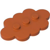 Gobricks 10PCS 35470 Plate Bricks Special 3x5 Cloud Parts 3 Center Studs Compatible MOC Building Block Adult Kids DIY Education