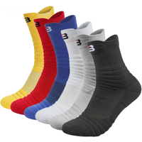 AliExpress TSoduce Men Sports Socks Shock-absorbing Cushion Terry Towel Basketball Cycling Running Hiking Tennis Socks for Women Cotton Size 31-48