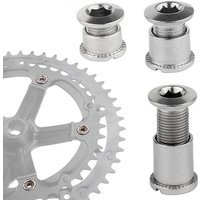 AliExpress DEEMOUNT 5pcs Carbon Steel Nickel Plated Bicycle Chainring 10mm Nuts Single Double Triple Crankset Bolts 6.5/8.5/13mm Height Bike Parts