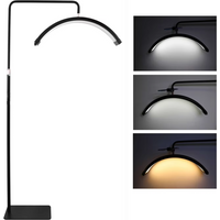 OWJHE 36W Floor LED Video Light Half-moon Shaped Fill Light 3000K-6000K Dimmable with black Light 190cm Metal Light Stand