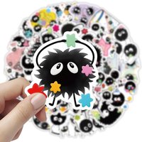 AliExpress GOGOTU 10/30/50PCS Soot Sprites Stickers Cute Elf Cartoon Sticker DIY Decoration Luggage Laptop Phone Guitar Car Bike Sticker Kids Toys