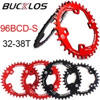 BUCKLOS Asymmetry 96BCD-S Chainring 30T 32T 34T 36T 38T Bicycle Chainring Round Oval MTB Chainwheel Mountain Bike Parts