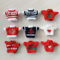 1 Pc Hot Selling 10cm Headmaster Dog Clothing Miniature Sweater For 1:8 Bjd Toy Doll Sweater Doll Christmas Wearing Accessories