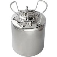 New Cornelius Style Beer Keg,Ball Lock Pressurize Keg,Stainless Steel Kegerator Barrel 10L(2.5 Gallon)Home Brewing Beer Keg