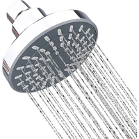 Shower Head Sprayer Adjustable Rainfall Wall-Mounted Chrome ABS Plastic High-Pressure Shower Heads Bathroom Fixture Accessories