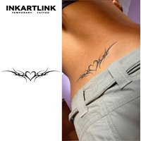 Love Temporary Tattoo Stickers, Romantic Waterproof Design, Semi-Permanent Lasts 15 Days, Couple Matching Body Art
