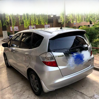 For Honda Jazz Fit Spoiler 2008 to 2013 High Quality ABS Material Car Rear Wing Primer Color Rear Spoiler