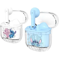 New Disney Lilo & Stitch Angel Wireless Bluetooth Earbuds HiFi Sound HD Call Headsets Smart Touch Low Latency Long Endurance