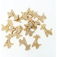 100Pcs Kawaii Popular Giraffe Wood Button Sewing Accessories Decorative Buttons Scrapbooking Handmade Craft DIY Charm 20*25mm