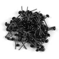 100Pcs Black Eyes Dolls Glass Eyes 3/5/7 mm Needle Felting Teddy Bears Plush Eyes Safety Eye Doll Puppet Toys Accessories