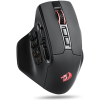 Redragon M811 PRO Wireless MMO Gaming Mouse, 15 Programmable Buttons RGB Gamer Mouse, 10 Side Macro Keys