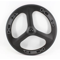 AliExpress LERT New 700C 3 spokes Road Track Fixed Gear bike matt 3K full carbon bicycle Tri-spoke wheels carbon clincher tubular rims